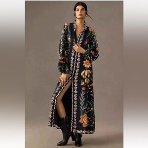 Farm Rio Garden Shirt Maxi Dress